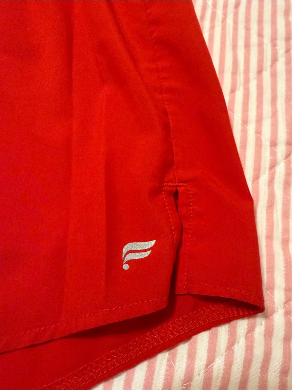 Fabletics Red Athletic Shorts with Wide Waistband - Picture 2 of 8